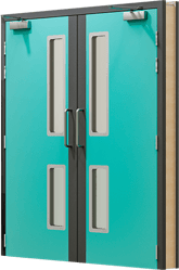 Hygidoor double door fire-rated doorset