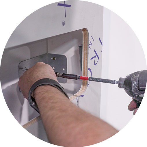 Installing bracket inside cycle Installing bracket inside cycle